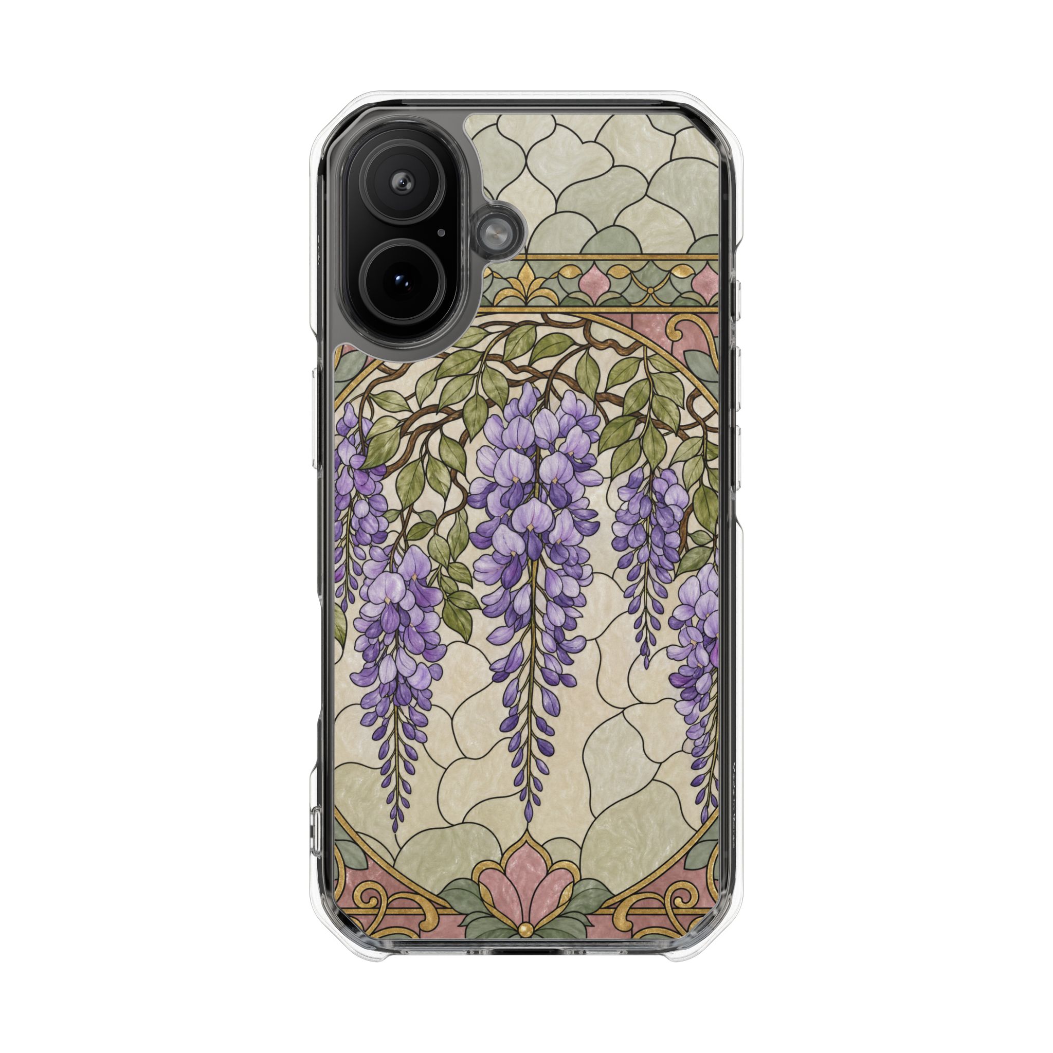 Wisteria Faux Stained Glass Phone Case, Slim Clear Case for iPhone 17 16 15 Pro Max, Protective Gift Case — MagSafe - Image 29