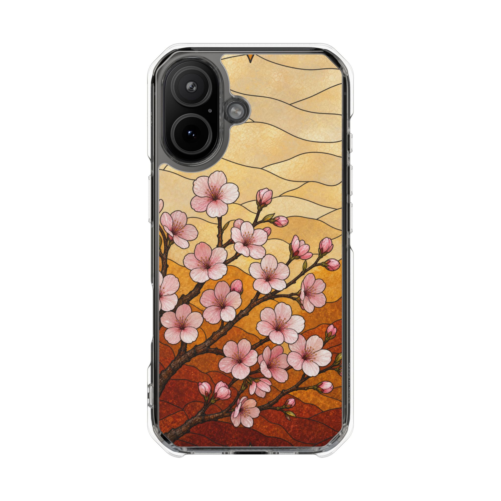 Cherry Blossom Faux Stained Glass Phone Case, Slim Clear Case for iPhone 17 16 15 Pro Max, Protective Gift Case — MagSafe - Image 29